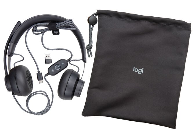 Headset Logitech Zone Wired Teams USB-C Grafite image number 5