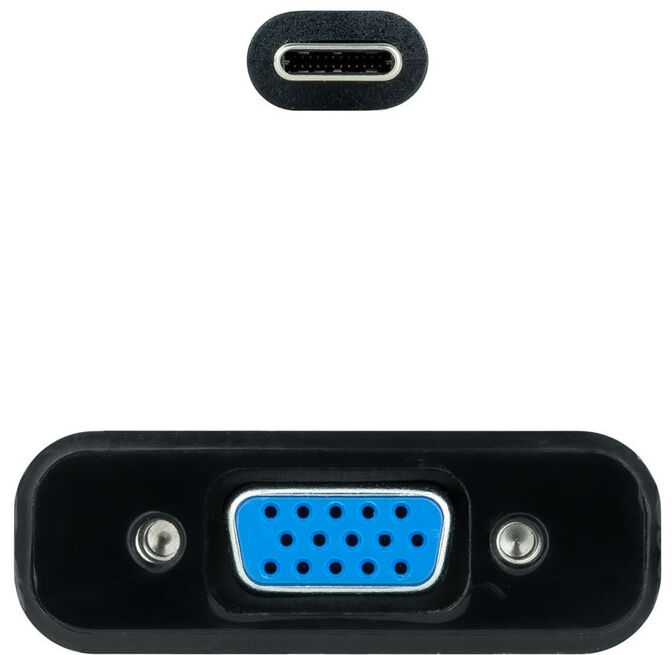 Adaptador Nanocable USB-C M > VGA F 10 CM Preto image number 2