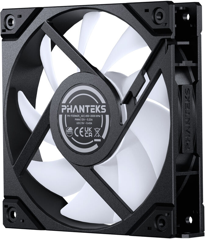 Ventoinha Phanteks M25 Gen2 PWM Reverse Airflow DRGB 120mm Preto image number 1