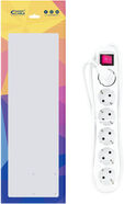 R&eacute;gua Nanocable 6 Tomadas com switch 1.4 M Branco image number null
