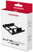 Adaptador AXAGON RHD-225 Dual 2.5" HDD para 3.5" Preto image number null
