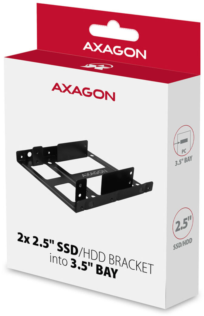 Adaptador AXAGON RHD-225 Dual 2.5" HDD para 3.5" Preto image number 4