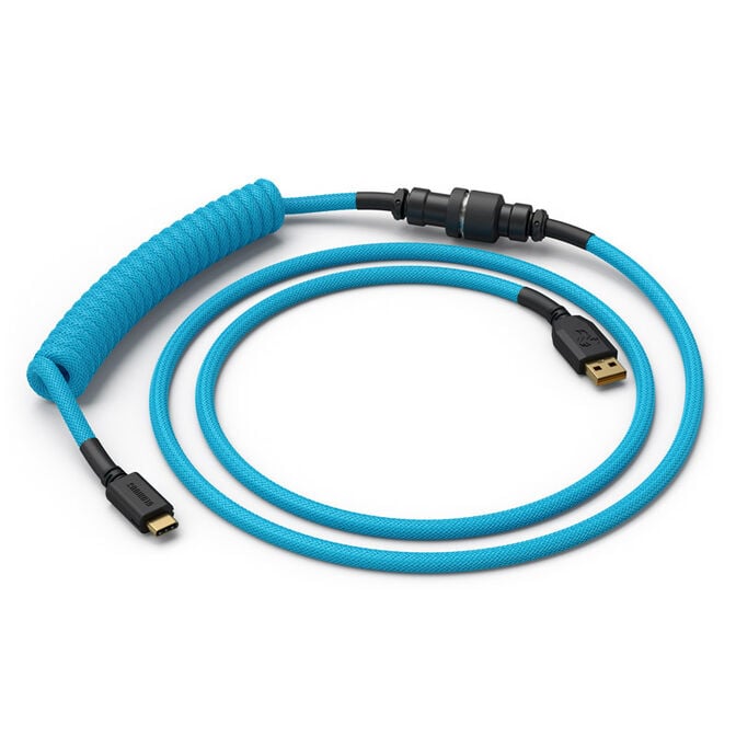 Cabo Coiled Glorious USB-C para USB-A 137m - Electric Blue image number 0