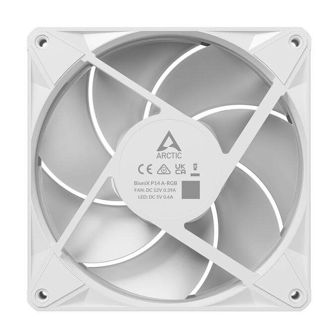 Ventoinha Arctic P14 BioniX PWM ARGB 120mm - Branco image number 6