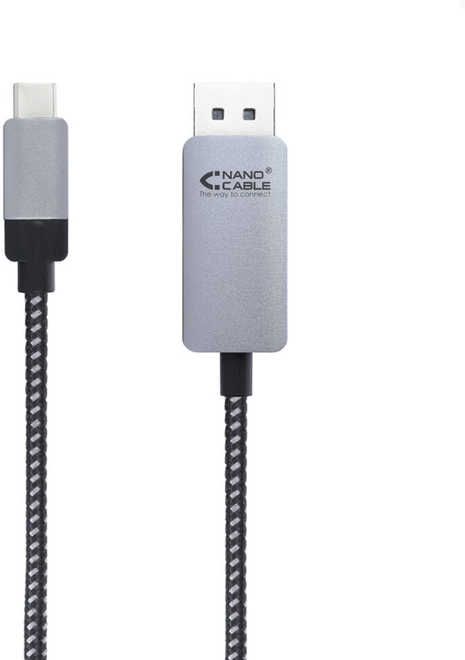 Cabo Conversor Nanocable USB-C/M > DisplayPort/M 1.8 M Preto image number 1