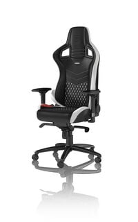 Cadeira noblechairs EPIC Real Leather - Preto / Branco / Vermelho