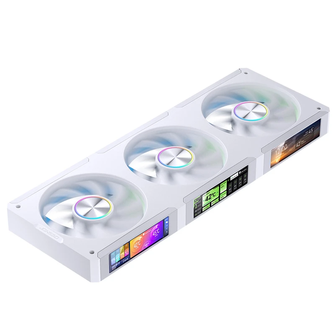 Ventoinha Jonsbo ZC-360  RGB Single-Frame LCD Brancas - Tripla Ventoinha 120mm ( 360mm ) image number 2