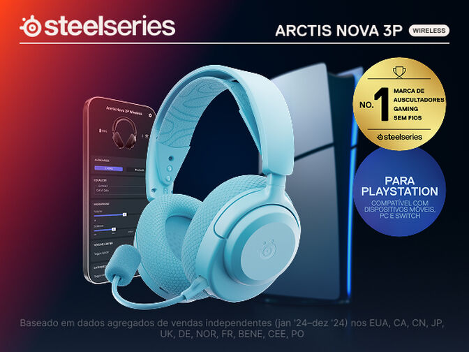 Headset Steelseries Arctis Nova 3P Wireless/Bluetooth Aqua image number 11