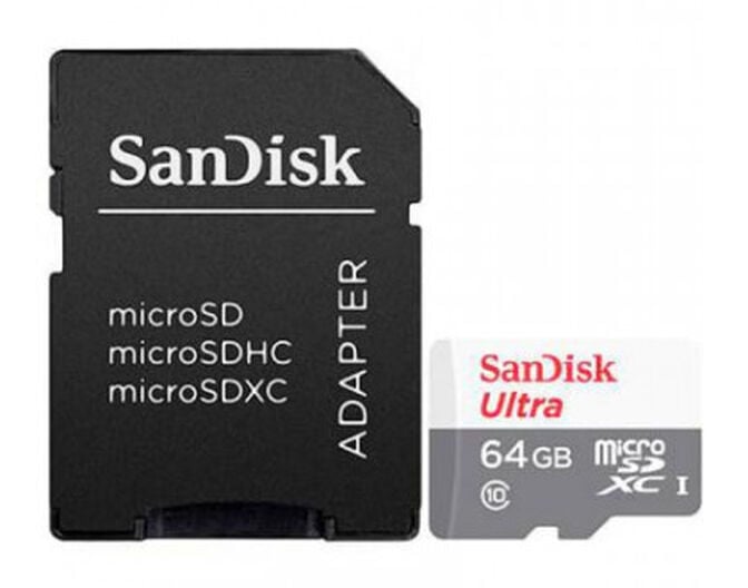 Cart&atilde;o SanDisk MicroSDHC/SDXC UHS-I C10 A1 U1 64GB image number 0