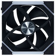 Ventoinha Lian Li UNI FAN SL120 FLEX Wireless Reverse Blade Preto 120mm (Pack 3) image number null