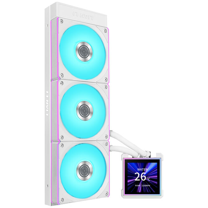 Water Cooler CPU AIO Lian Li HydroShift II LCD-S 360CL Wireless Branco - 360mm image number 0