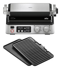 Grelhador de Contacto Braun MultiGrill 7 CG 7040 Inox 2000W