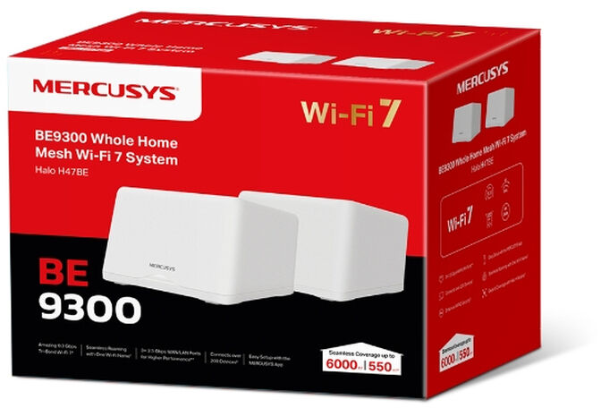Sistema Mesh Mercusys HaloH47BE BE9300 Whole Home Mesh WiFi 7 (Pack 2) image number 2
