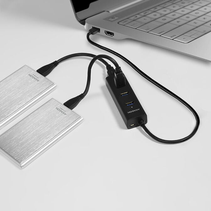 USB-A-Hub AXAGON HUE-S2B, 4x USB 3.0 - 30 cm image number 6