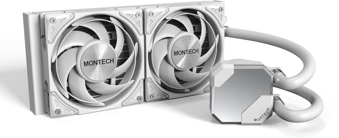Water Cooler CPU Montech HyperFlow Silent 240mm Branco image number 3