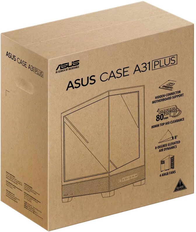 Caixa ATX Asus A31 Plus ARGB Preta image number 11