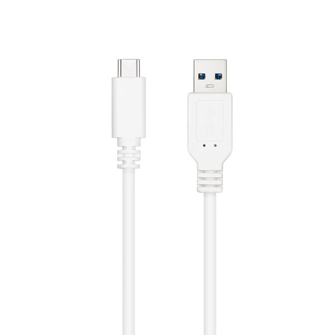 Cabo USB 3.1 Gen2 10Gbps 3A Nanocable USB-C/M > USB-A/M 0.5 M Branco image number 1