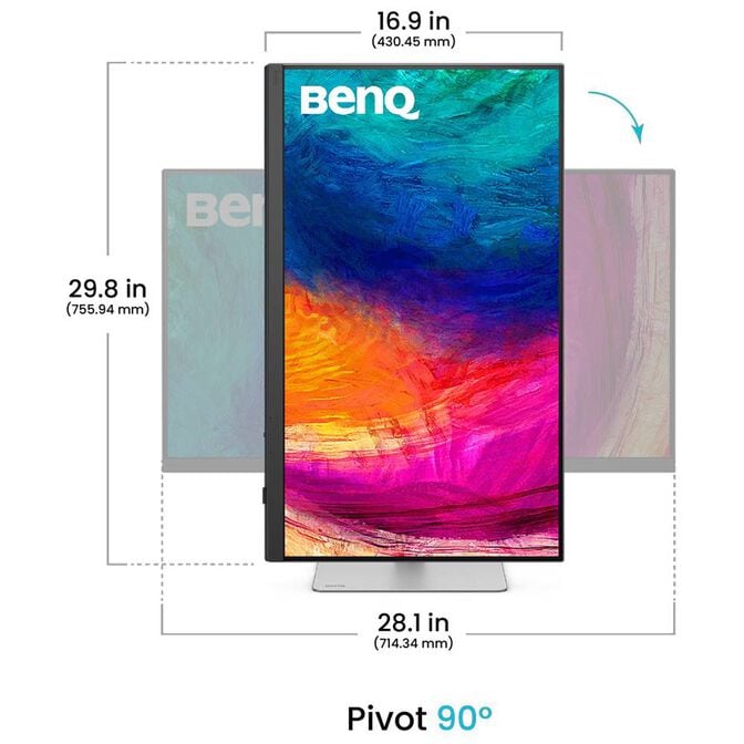 Monitor BenQ DesignVue 27" PD3226G IPS 4K 144Hz 1ms Thunderbolt 4 DisplayHDR 400 image number 2
