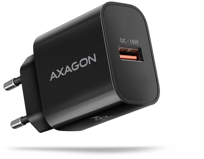Carregador de parede AXAGON ACU-QC18, 1 porta (USB-A), QC3.0/AFC/Apple, 18 W, Preto image number 0