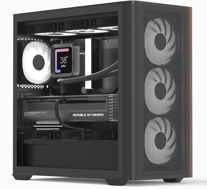 Caixa Micro-ATX Aerocool D301A ARGB Vidro Temperado Preto image number 0