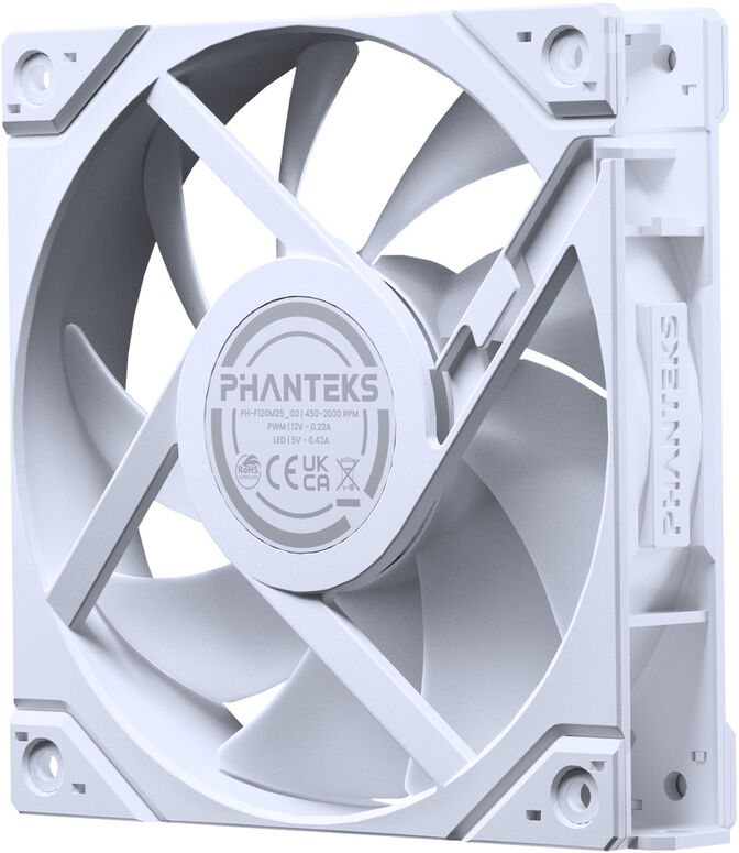 Ventoinha Phanteks M25 Gen2 PWM Reverse Airflow DRGB 120mm Branco image number 1