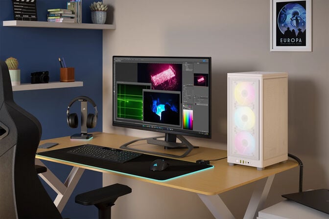 Caixa Mini-ITX Corsair iCUE 2000D RGB Airflow Branco image number 19