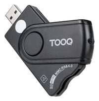 Leitor de Cart&otilde;es Tooq DNIE, SIM, SD/TF, USB-A, Preto