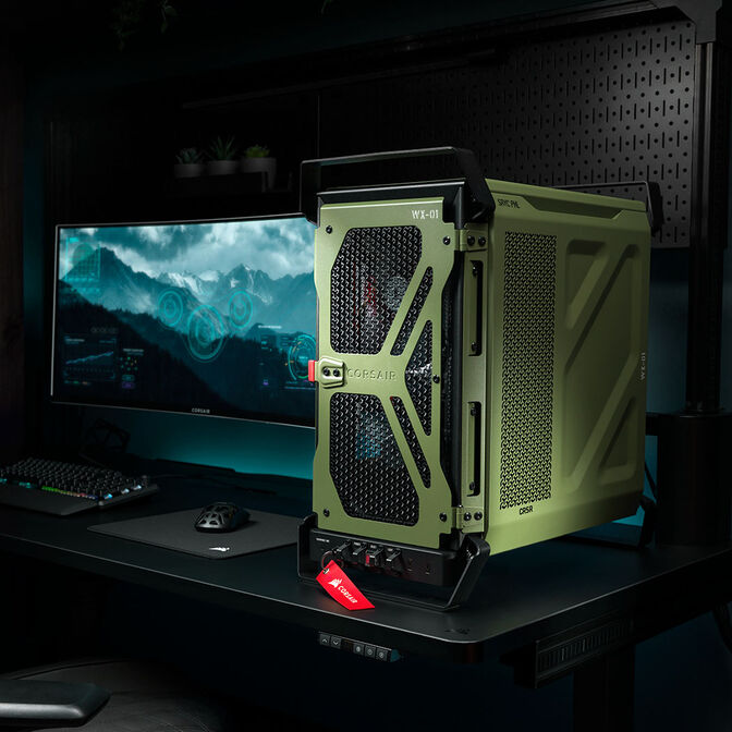 Caixa E-ATX Corsair WARTHOG RS Perfomance Verde Militar Vidro Temperado image number 24