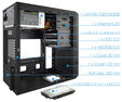 ** B Grade ** Caixa Micro-ATX Tooq C/ Fonte 500W + Leitor de cart&otilde;es + 2x USB 3.0 Preta image number null