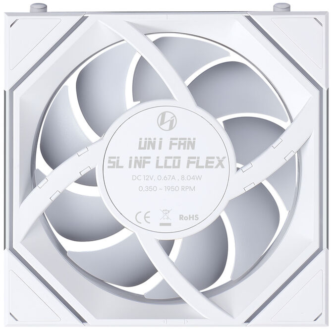 Ventoinha Lian Li UNI FAN SL120 LCD Infinity FLEX Wireless Reverse Blade Branco 120mm image number 5
