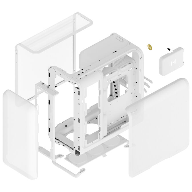 Caixa ATX Hyte X50 Air Snow White image number 9