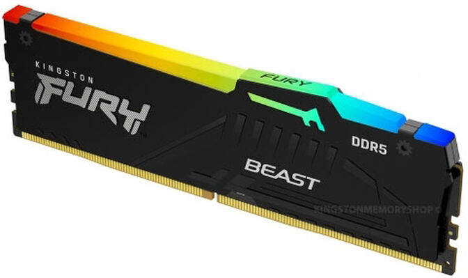 Kingston 16GB DDR5 5600MHz FURY Beast RGB 1R CL40 image number 1