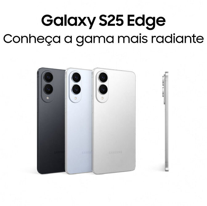 Smartphone Samsung Galaxy S25 Edge  6.7" (12 / 256GB) 120Hz Prateado Tit&acirc;nio image number 1