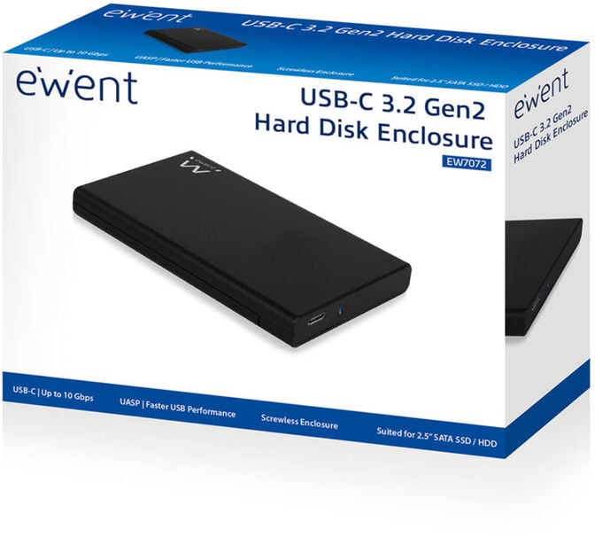 Caixa HDD/SSD Ewent 2.5" USB-C 3.2 Gen2 SATA HDD/SSD image number 4