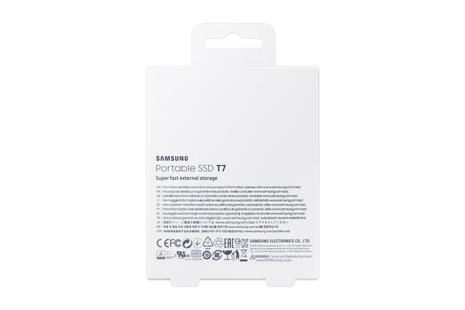 SSD Externo Samsung T7 2TB USB3.2 Gen2 Preto (1050/1000MB/s) image number 8