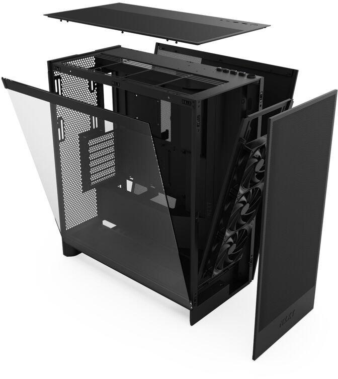 Caixa ATX NZXT H7 Flow Preta Vidro Temperado image number 4