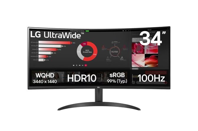 Monitor Curvo LG UltraWide 34" 34WR50QK VA UWQHD 100Hz 5ms sRGB99% image number 0