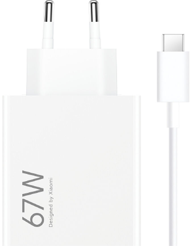 Carregador Xiaomi Hypercharge Combo USB-A 67W Branco + Cabo USB-A p/ USB-C 1m image number 0
