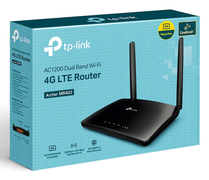 Router TP-Link Archer MR402 AC1200 Dual-Band WiFi 5 4G LTE 10/100Mbps image number 3