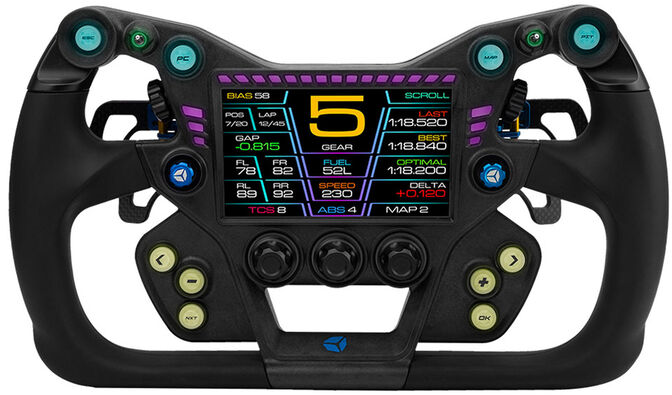 Volante Cube Controls GTX2 Grip (30cm) - Preto / Azul image number 0