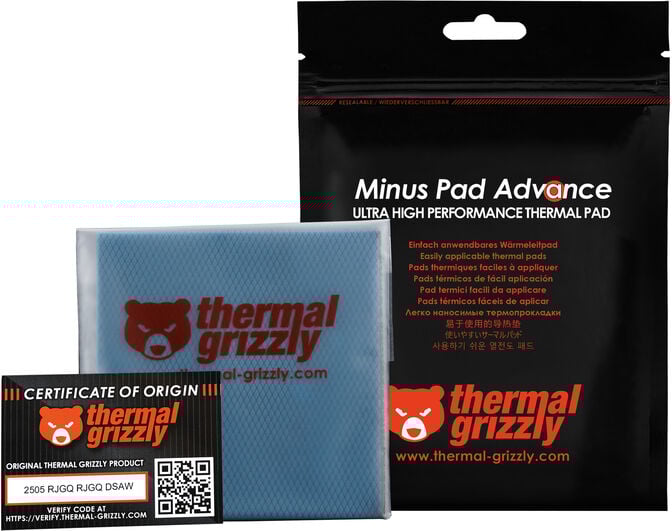 Thermal Pad Thermal Grizzly Minus Pad Advance 100x100x1.0 mm(Pack 2) image number 5