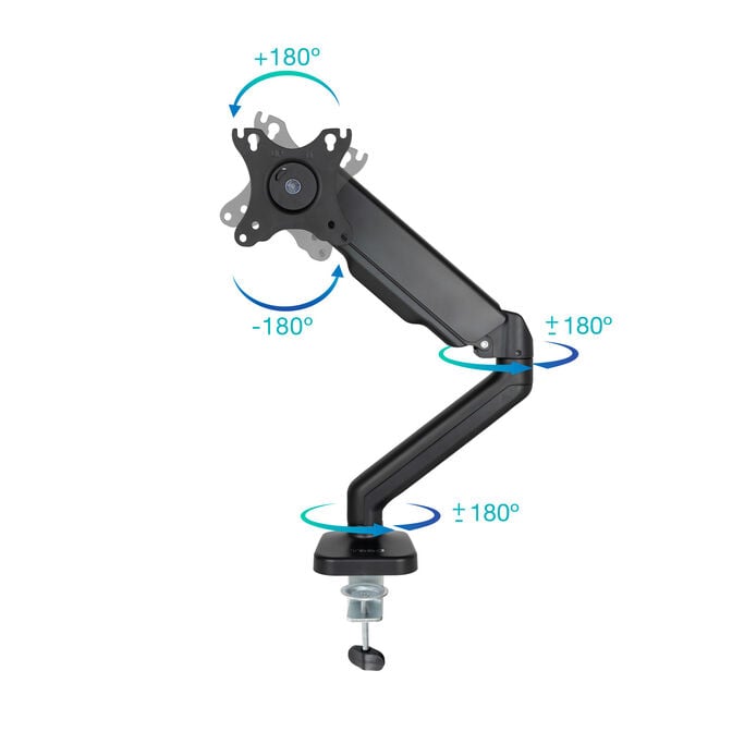 Suporte de Mesa c/mola Tooq 17" a 32" Preto M&aacute;x. 9Kg p/Bra&ccedil;o image number 2