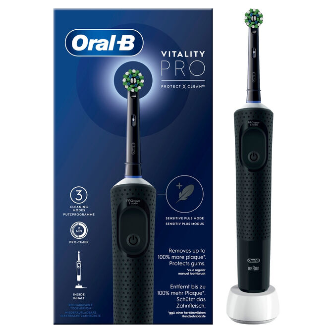 Escova de Dentes El&eacute;trica Oral-B Vitality Pro D103 Preto image number 1