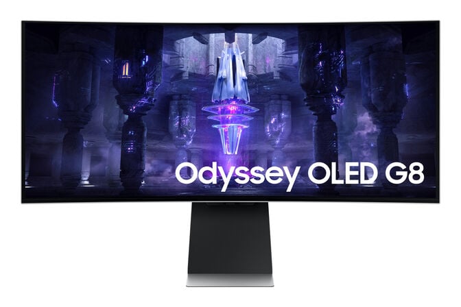 Monitor Curvo Samsung Odyssey G8 34" G85SB OLED UWQHD 175Hz 0.1ms FreeSync Premium HDR True Black 400 Smart Monitor image number 1