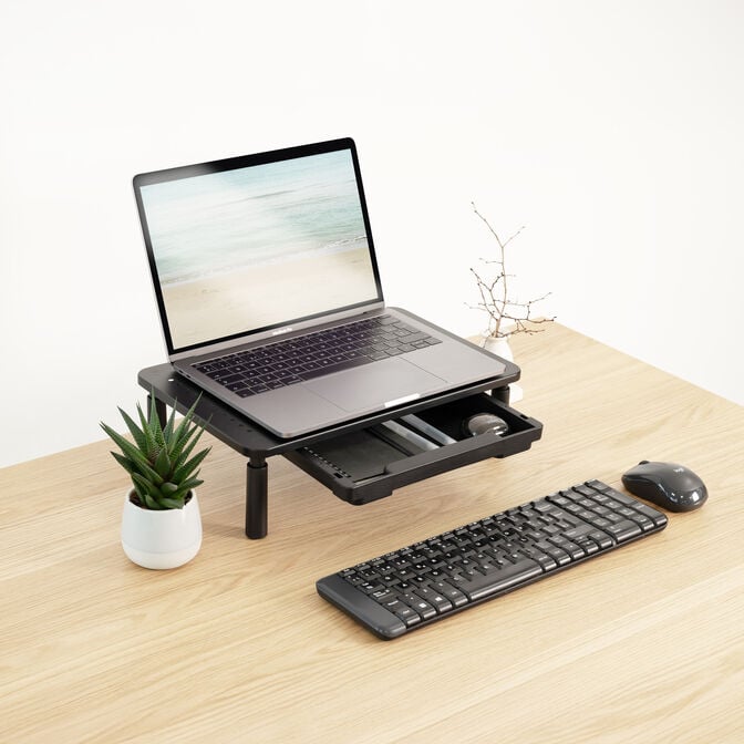 Base Para Monitor C/ Gaveta Tooq Max. 20Kg Preto image number 4