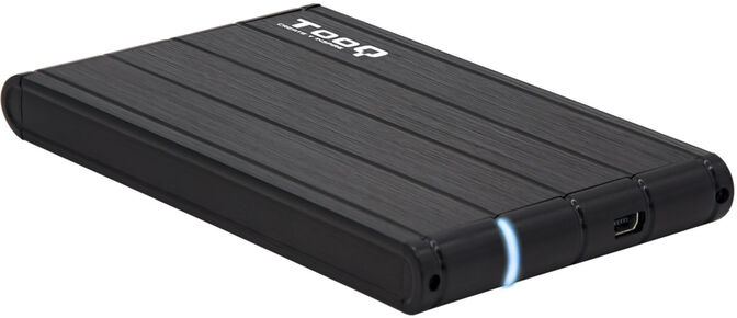 Caixa HDD Tooq 2.5" SATA (9,5mm) USB 3.1 Gen 1 Preto image number 0