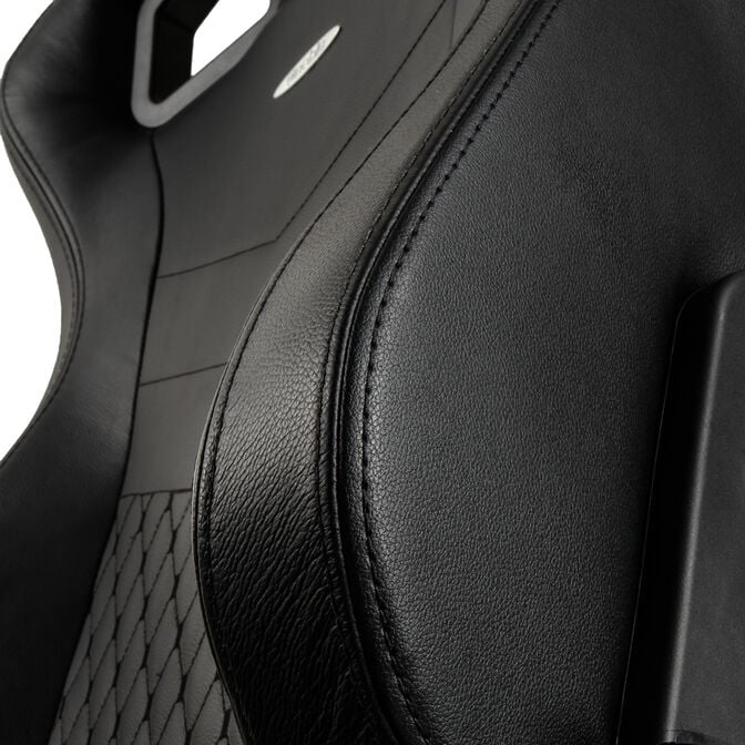 Cadeira noblechairs EPIC Real Leather - Preto image number 8