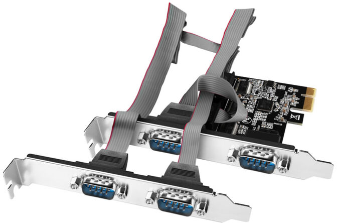 Controlador PCIe AXAGON PCEA-S4N chip ASIX AX99100 4x Serial Port + LP image number 1