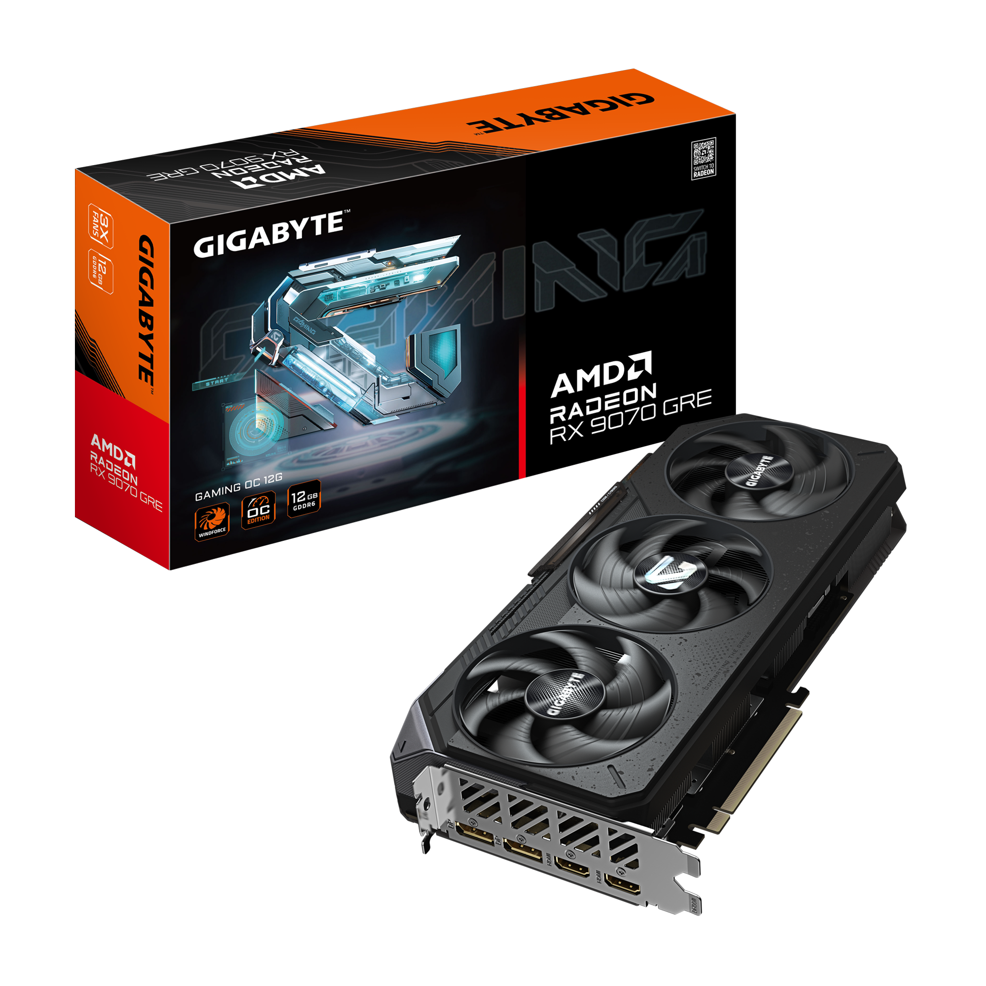 Gr&aacute;fica Gigabyte Radeon RX 9070 GRE Gaming OC 12GB GDDR6