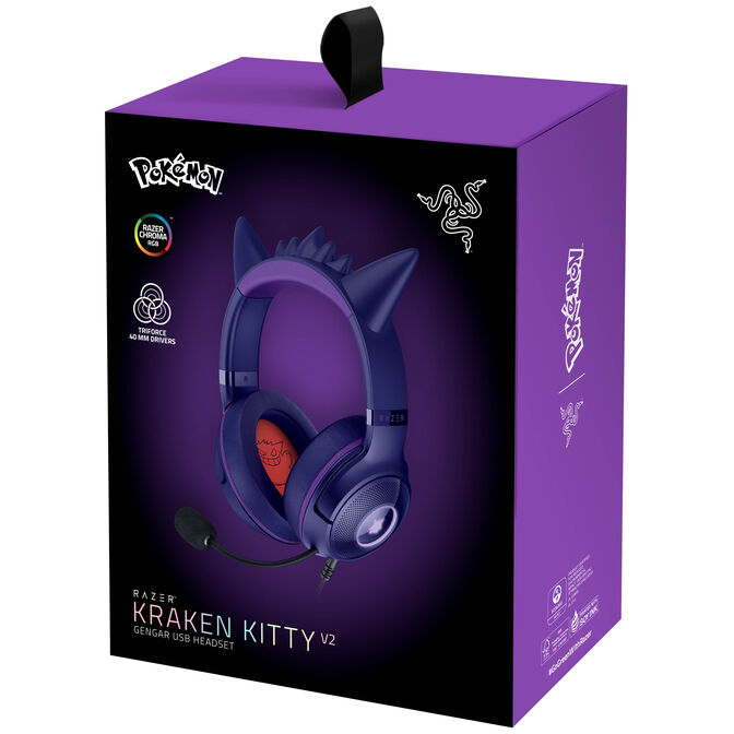 Headset Razer Kraken Kitty V2 Pok&eacute;mon Gengar Ed. image number 5